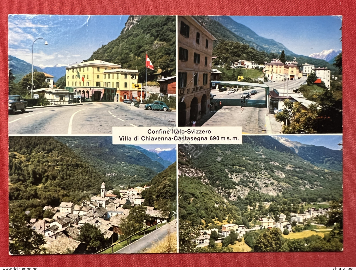 Cartolina Confine Italo-Svizzero - Dogana di Villa di Chiavenna-Castasegna 1977