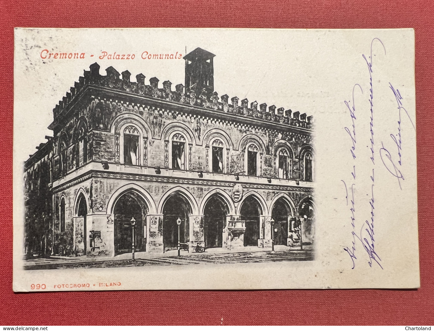 Cartolina - Cremona - Palazzo Comunale - 1903