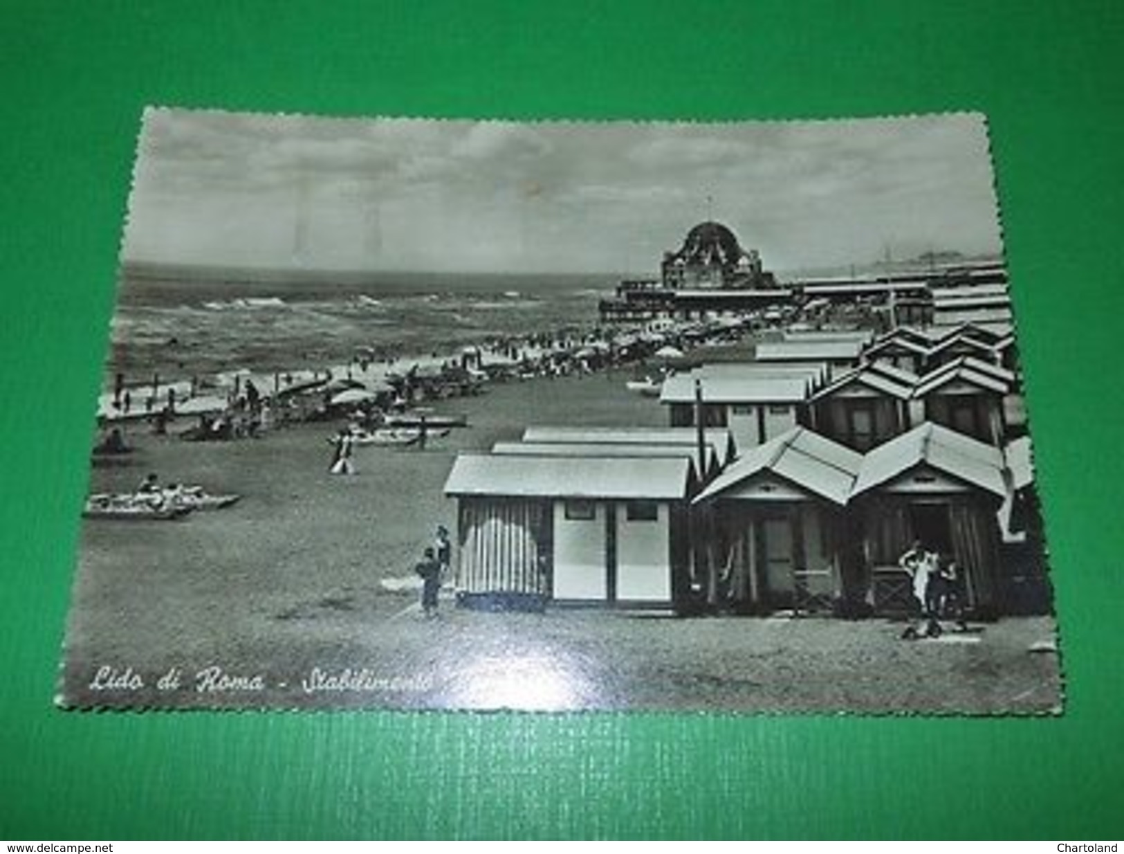 Cartolina Lido di Roma - Stabilimento Roma 1947