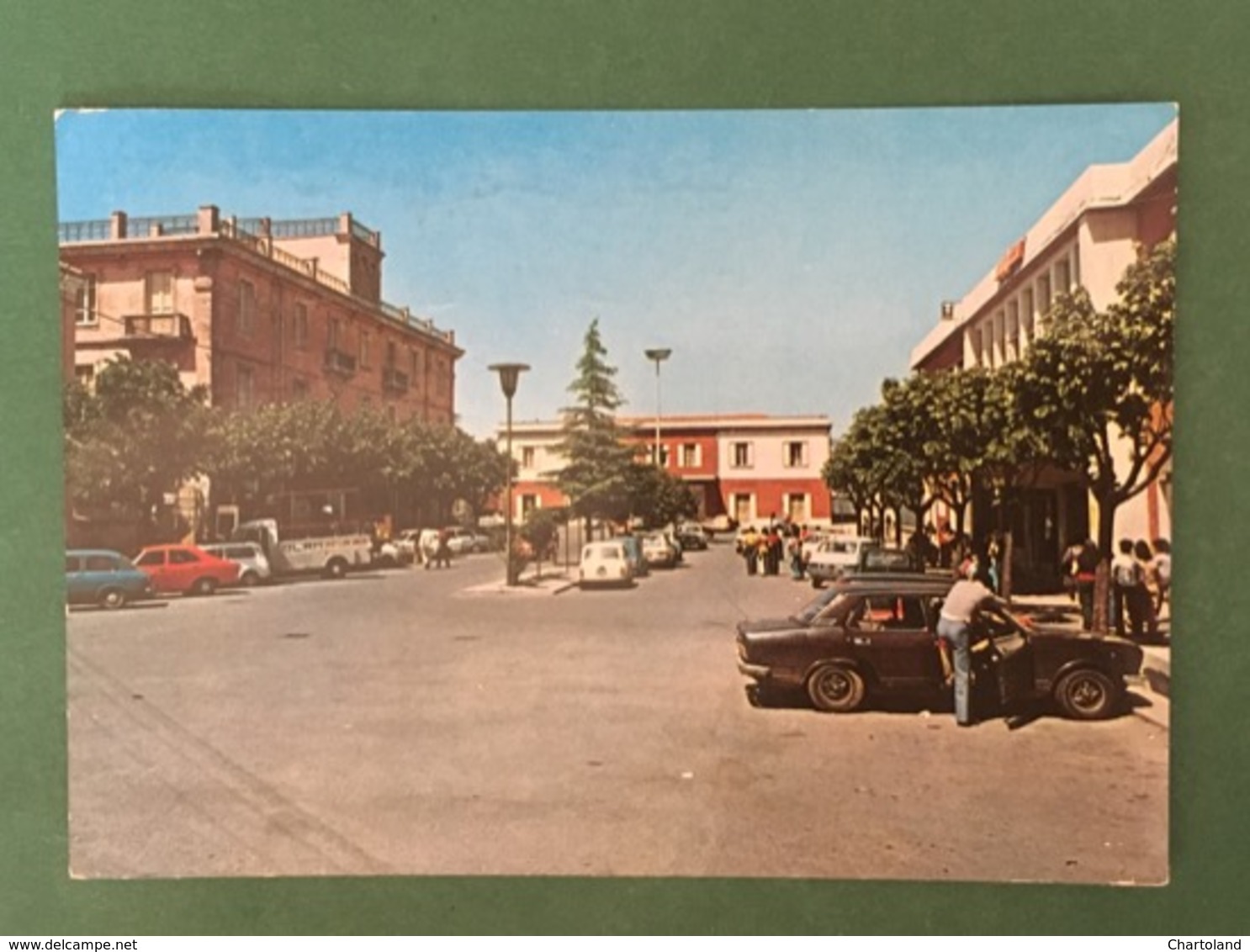 Cartolina Macomer - Piazzale 2 Stazioni - 1977