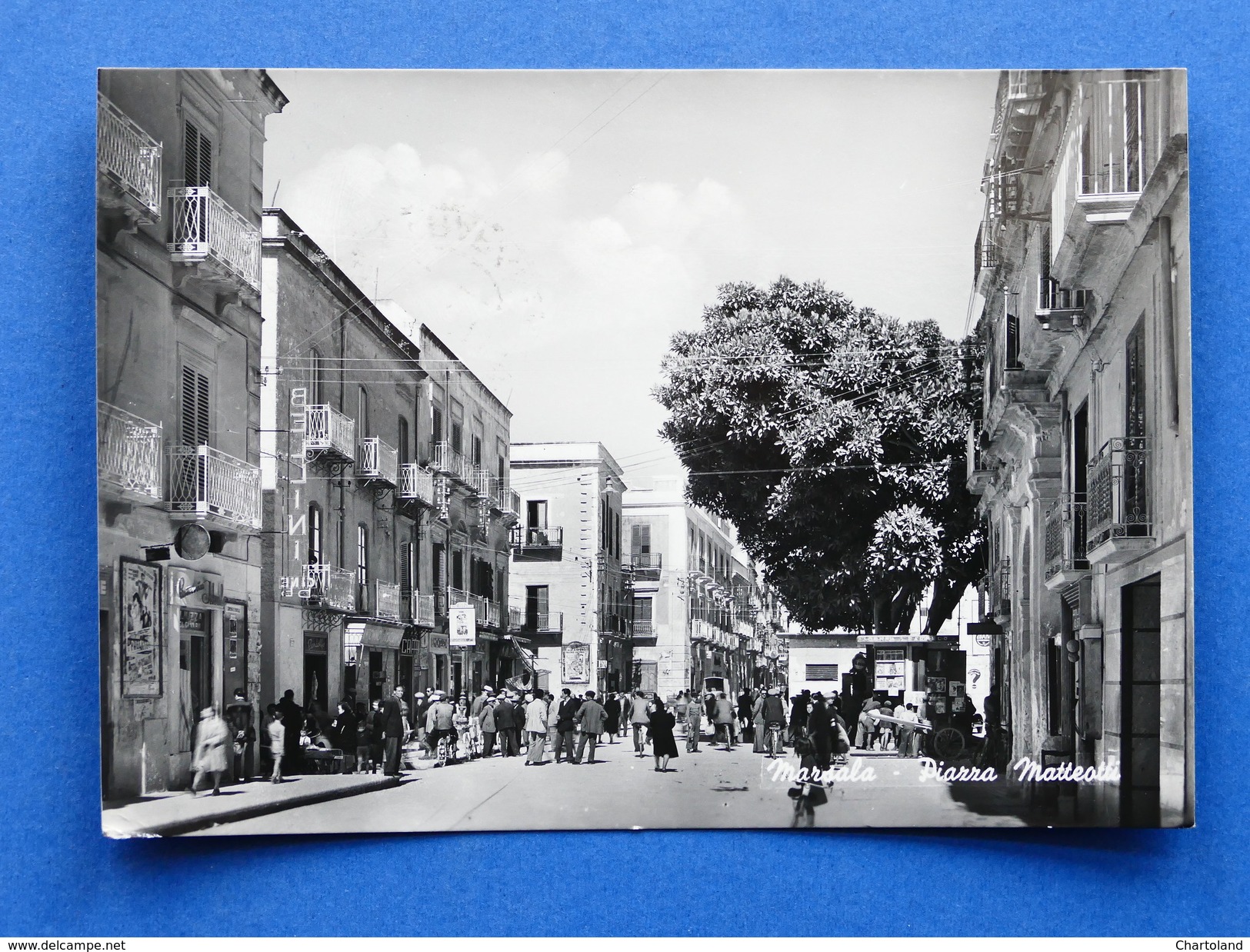 Cartolina Marsala - Corso Matteotti - 1952