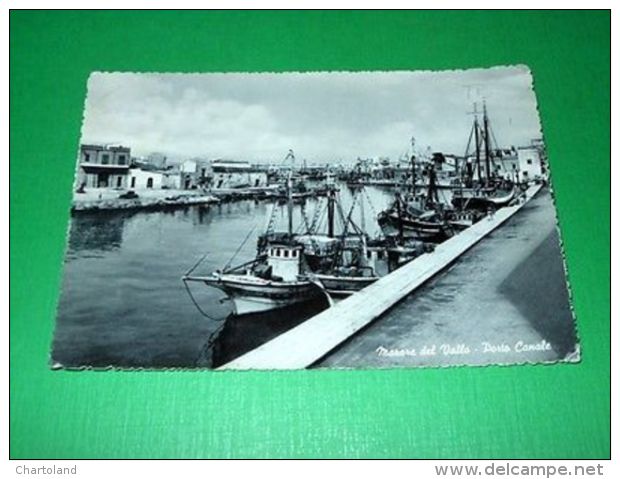 Cartolina Mazara del Vallo - Porto Canale 1954