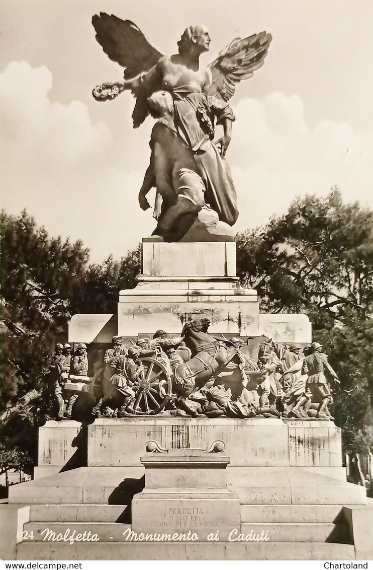 Cartolina - Molfetta ( Bari ) - Monumento ai Caduti - 1960