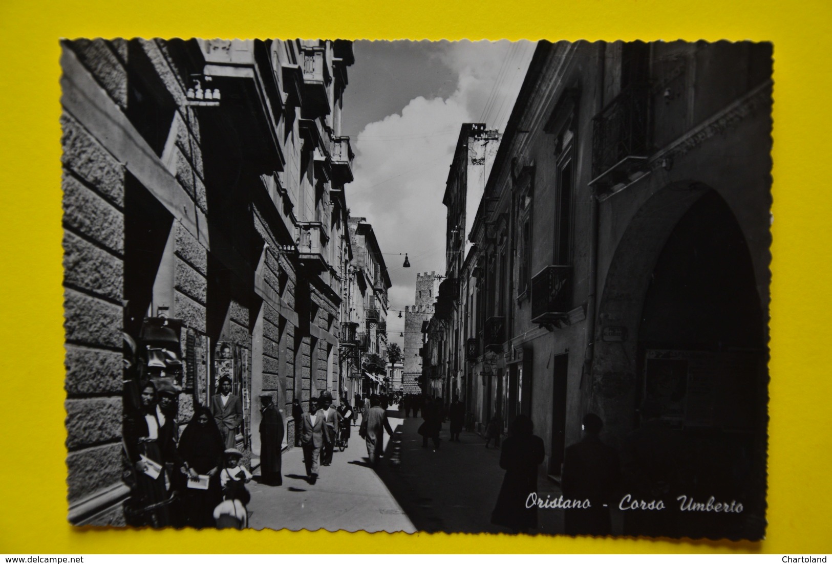 Cartolina Oristano Corso Umberto 1954