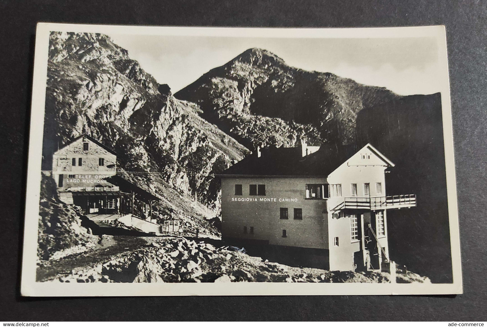 Cartolina Oropa - Stazioni Teleferica - Lago Mucrone - Seggiovia a Cima Monte Camino