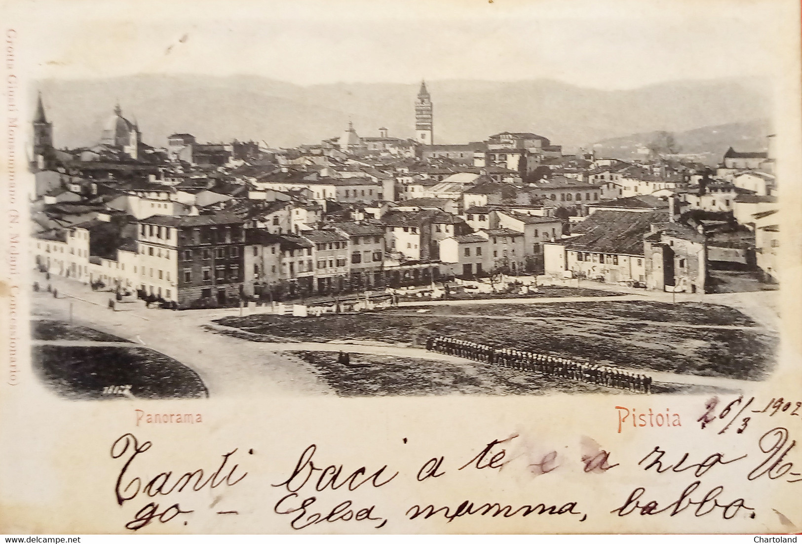 Cartolina - Pistoia - Panorama - 1902