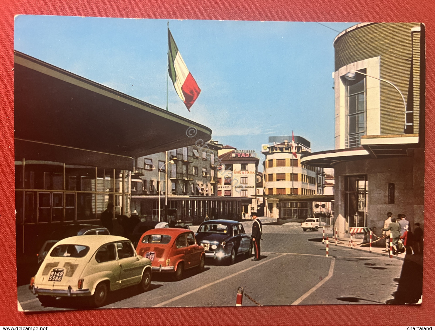 Cartolina - Ponte Chiasso e Chiasso - Confine Italo - Svizzero - 1960 ca.