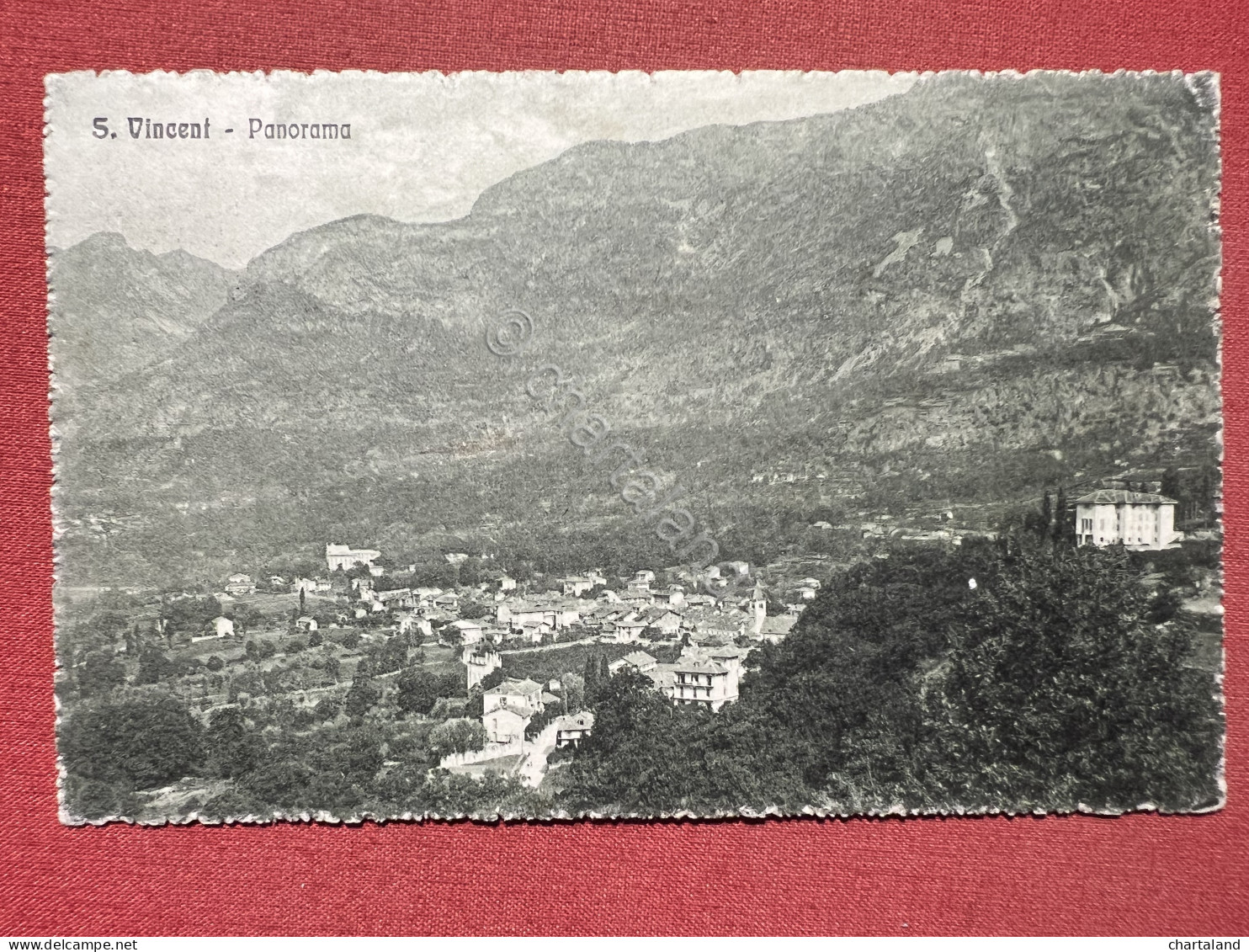 Cartolina - Saint Vincent ( Val d'Aosta ) - Panorama - 1917