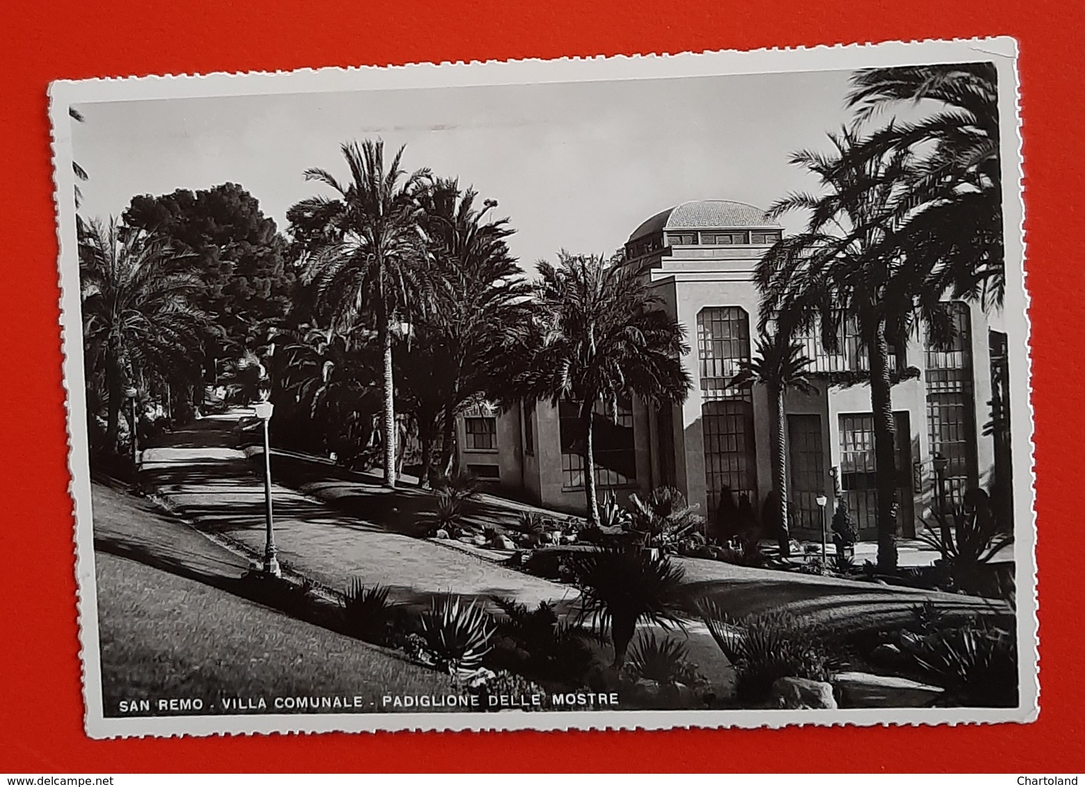 Cartolina San Remo - Villa Comunale - Padiglione delle Mostre - 1942