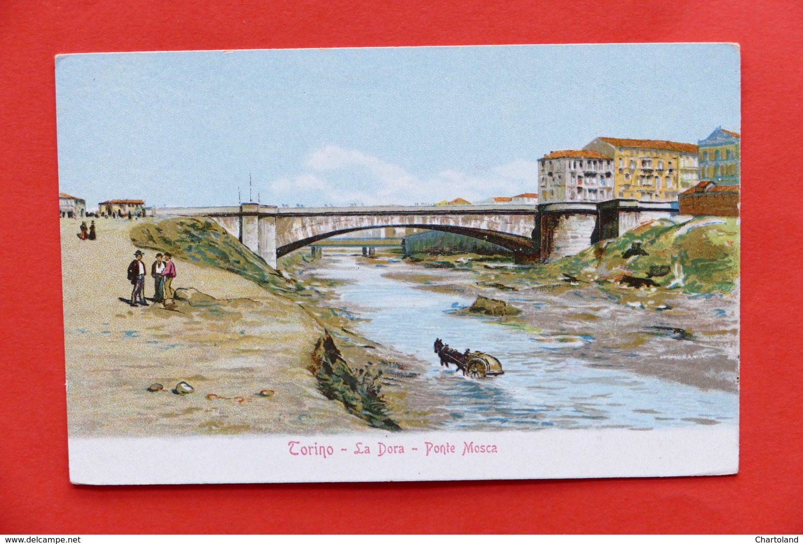 Cartolina Torino - La Dora - Ponte Mosca - 1915 ca.