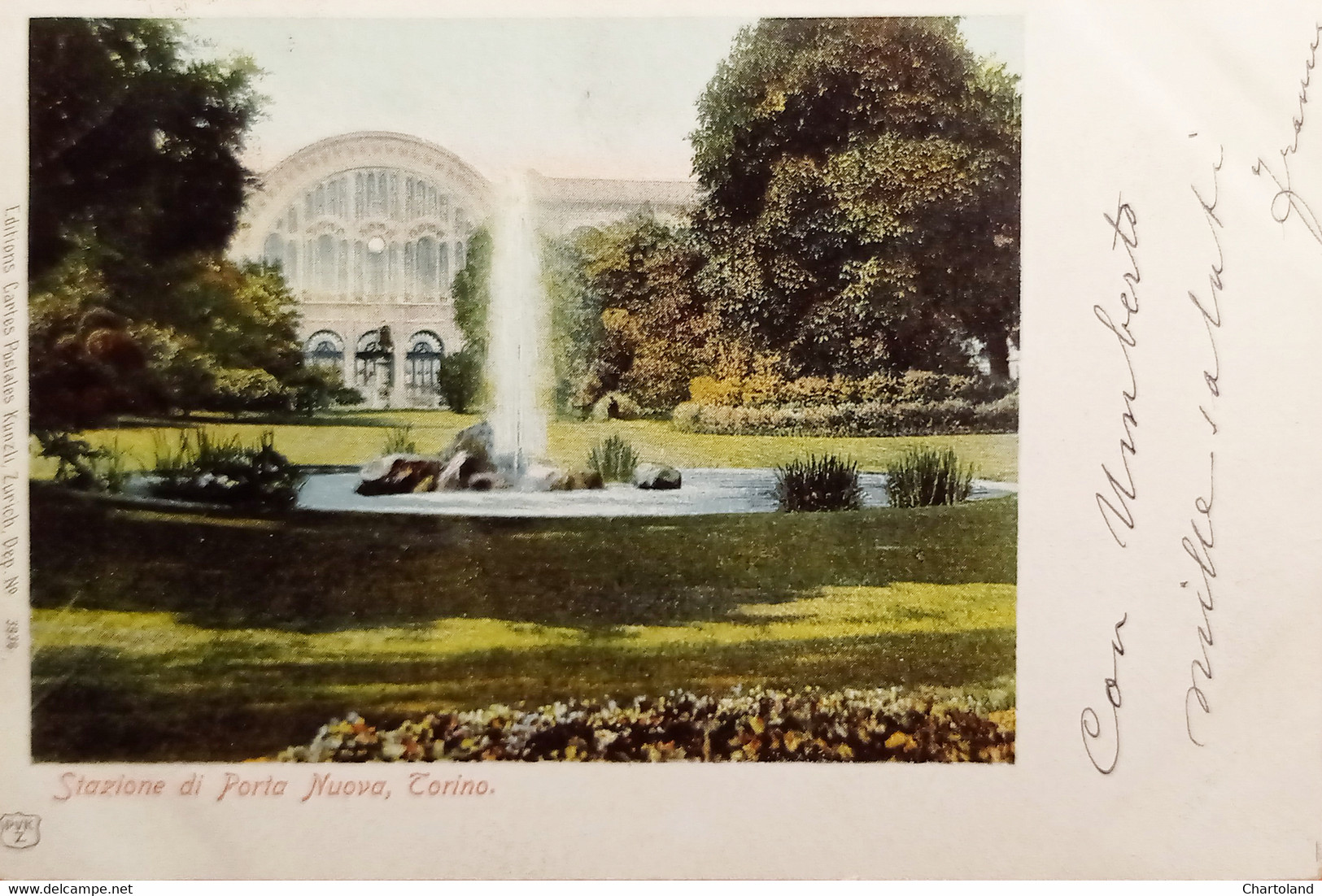 Cartolina - Torino - Stazione di Porta Nuova - 1900