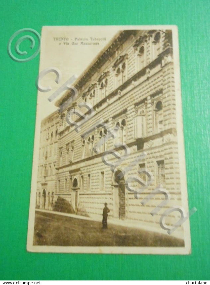 Cartolina Trento - Palazzo Tabarelli e Via Oss Mazzurana 1929