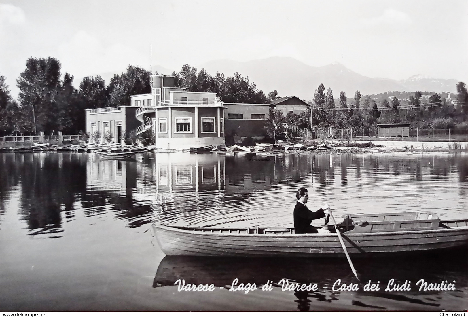 Cartolina - Varese - Lago di Varese - Casa dei Ludi Nautici - 1950 ca.