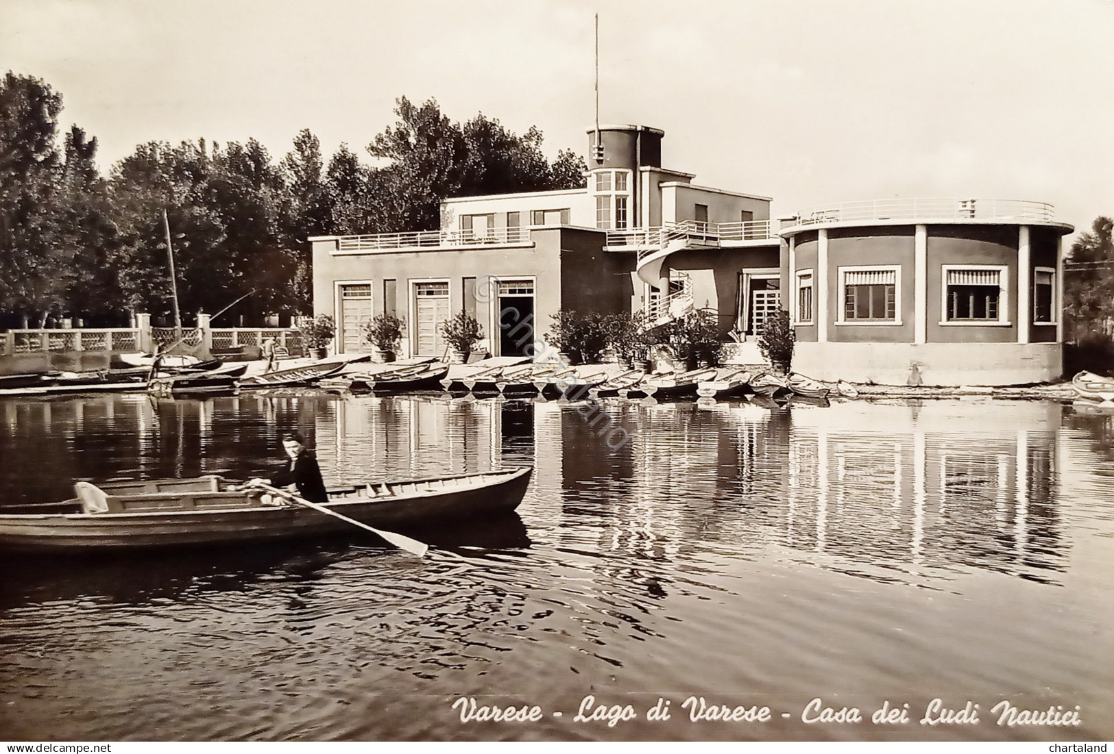 Cartolina - Varese - Lago di Varese - Cosa dei Ludi Nautici - 1949