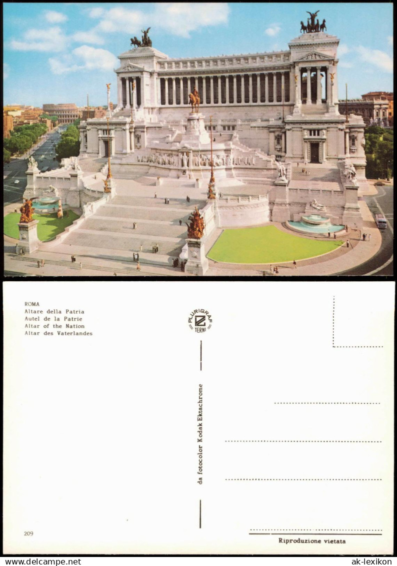 Cartoline Rom Roma Altare della Patria Altar des Vaterlandes 1970