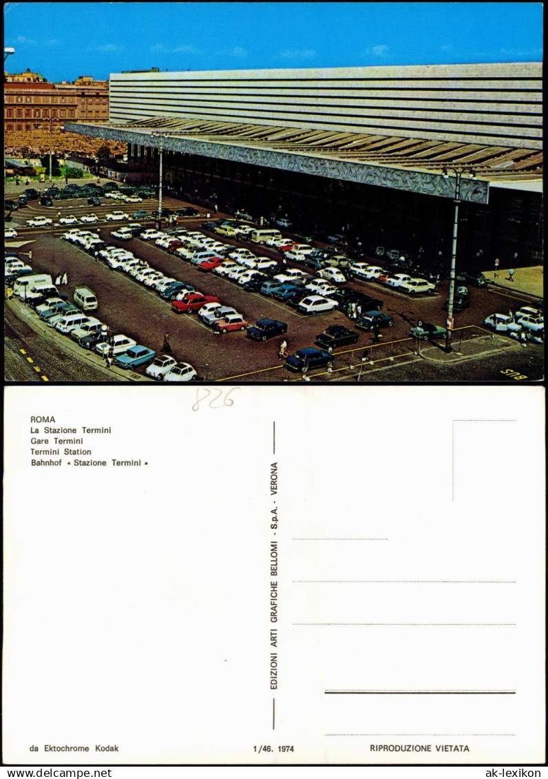 Cartoline Rom Roma Bahnhof Stazione Termini Gare Termini 1974