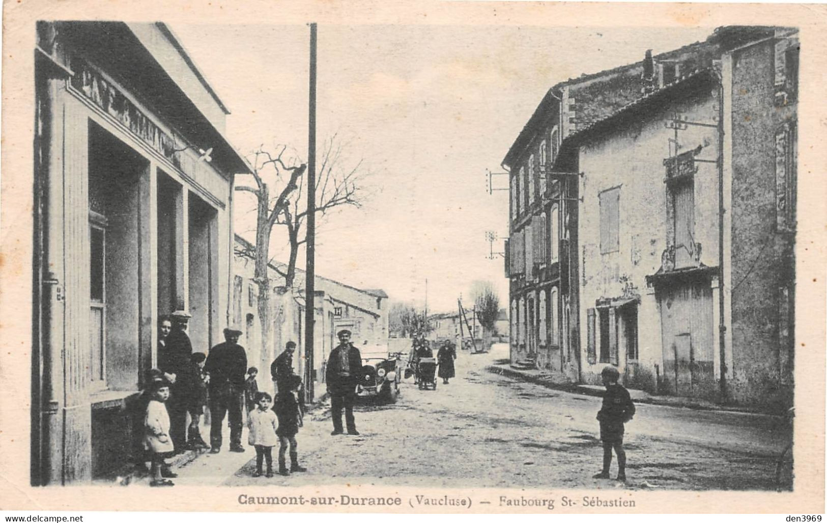 CAUMONT-sur-DURANCE (Vaucluse) - Faubourg St-Sébastien - Voyagé 1945 (2 scans) Aranda, 5 place Saint-Jean à Chalon/Saône