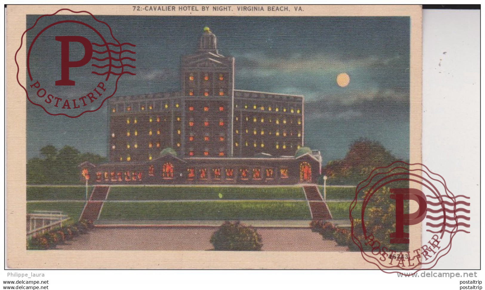 Cavalier hotel by night Virginia Beach