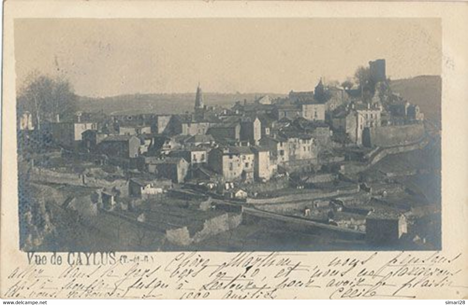 CAYLUS - CARTE PHOTO - VUE DE CAYLUS