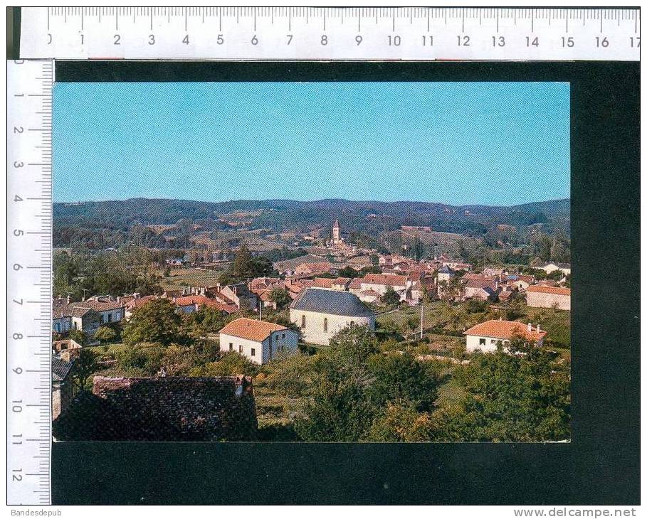 Cazals  vue générale aérienne Myscolor cachet Camping vacances