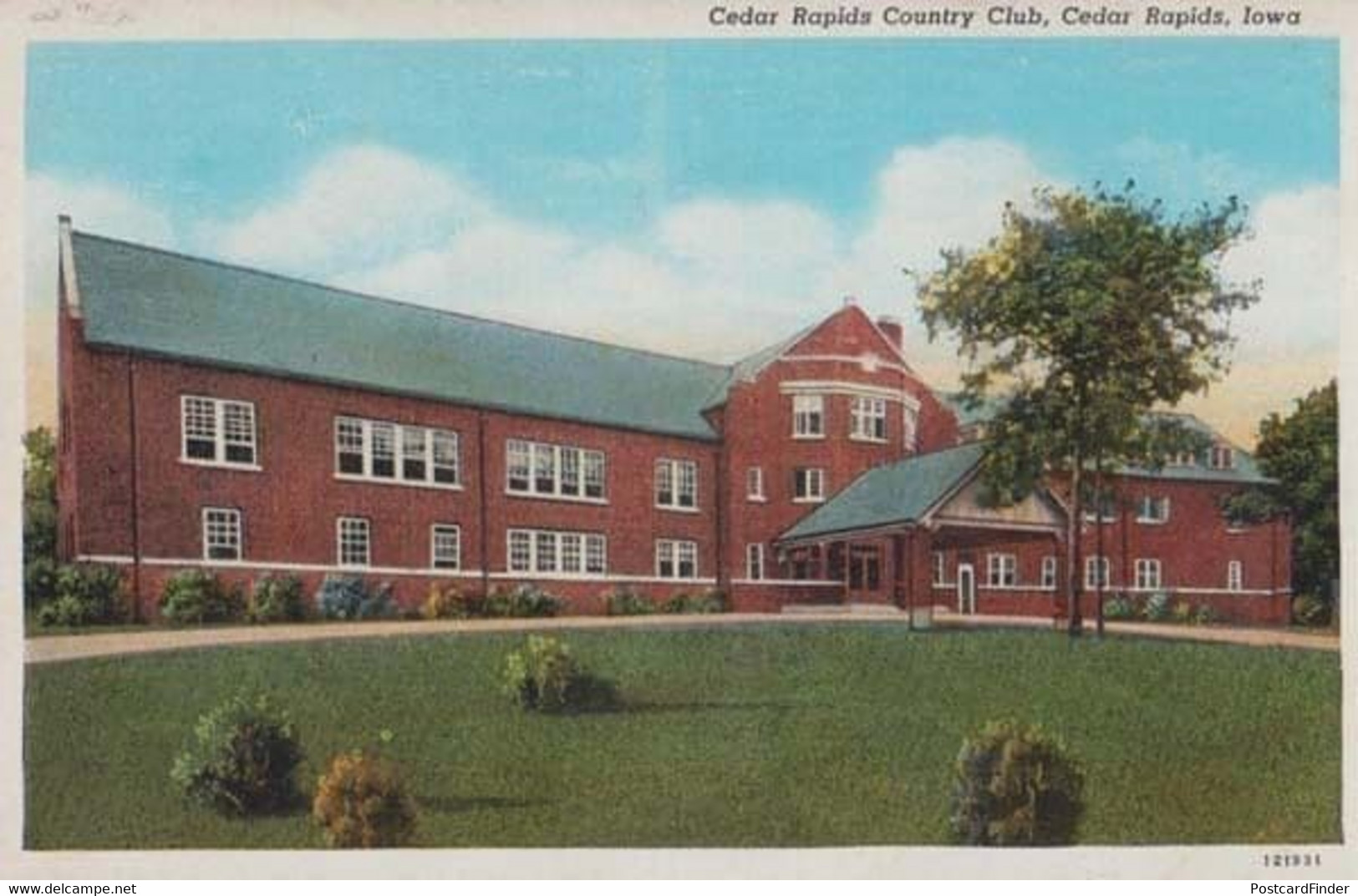 Cedar Rapids Country Club Iowa USA Antique Postcard