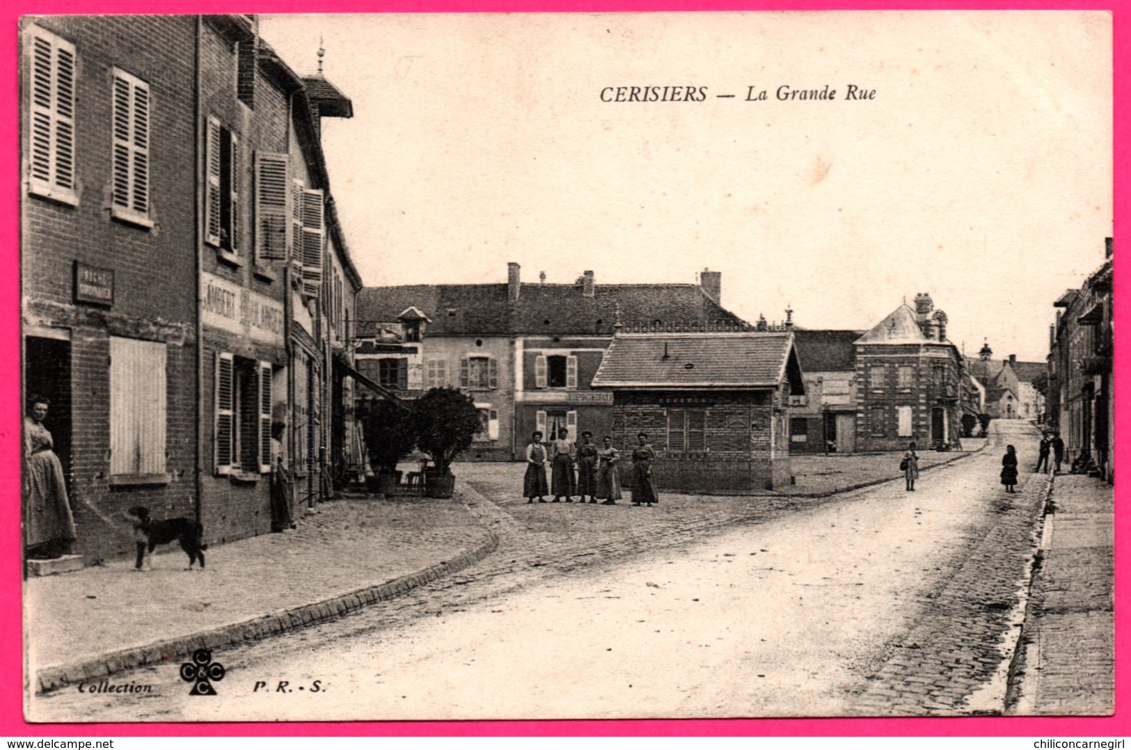 Cerisiers - La Grande Rue - Animée - Collection P.R.S.