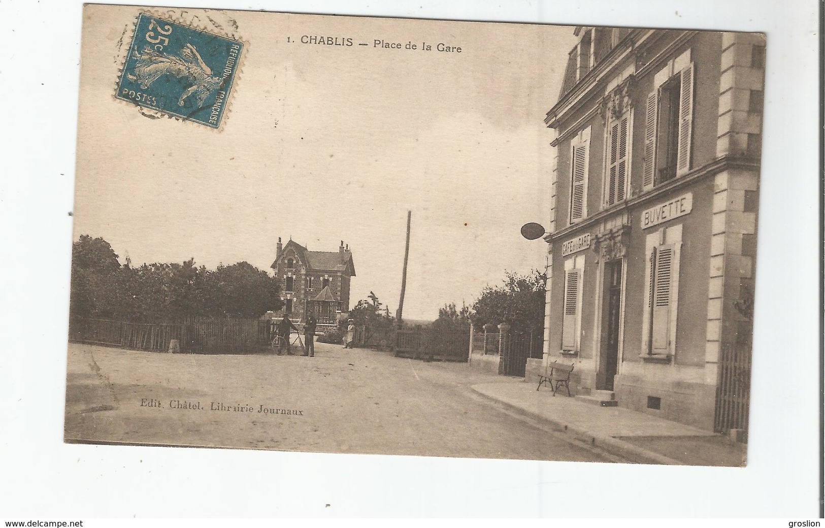 CHABLIS 1 PLACE DE LA GARE (CAFE DE LA GARE BUVETTE) 1921