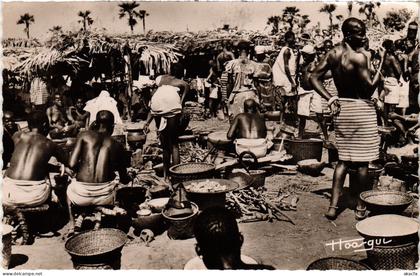 PC CHAD TCHAD MARCHÉ DE VILLAGE ETHNIC TYPES (a53696)