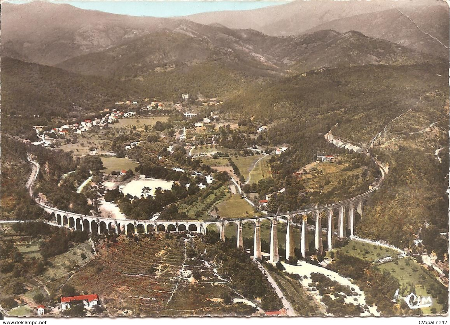 CHAMBORIGAUD (30) Vue Aérienne - Le Viaduc - Au fond , CHAMBORIGAUD en 1967  CPSM GF