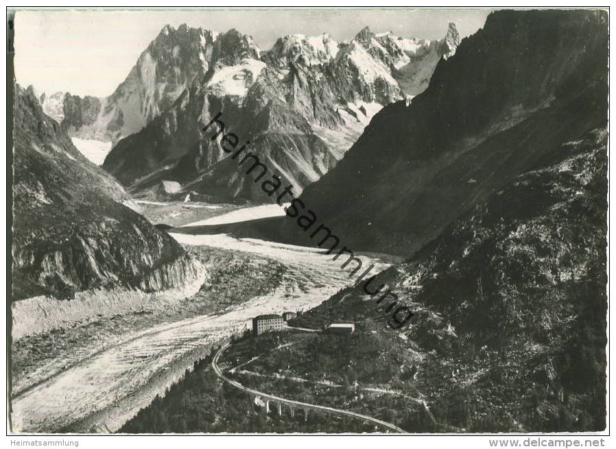 Chamonix - Mont Blanc - La Mer de Glace - Ansichtskarte Großformat