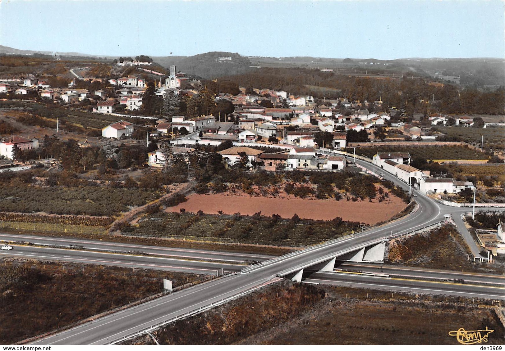 CHANAS - L'Autoroute - Vue aérienne d'ensemble