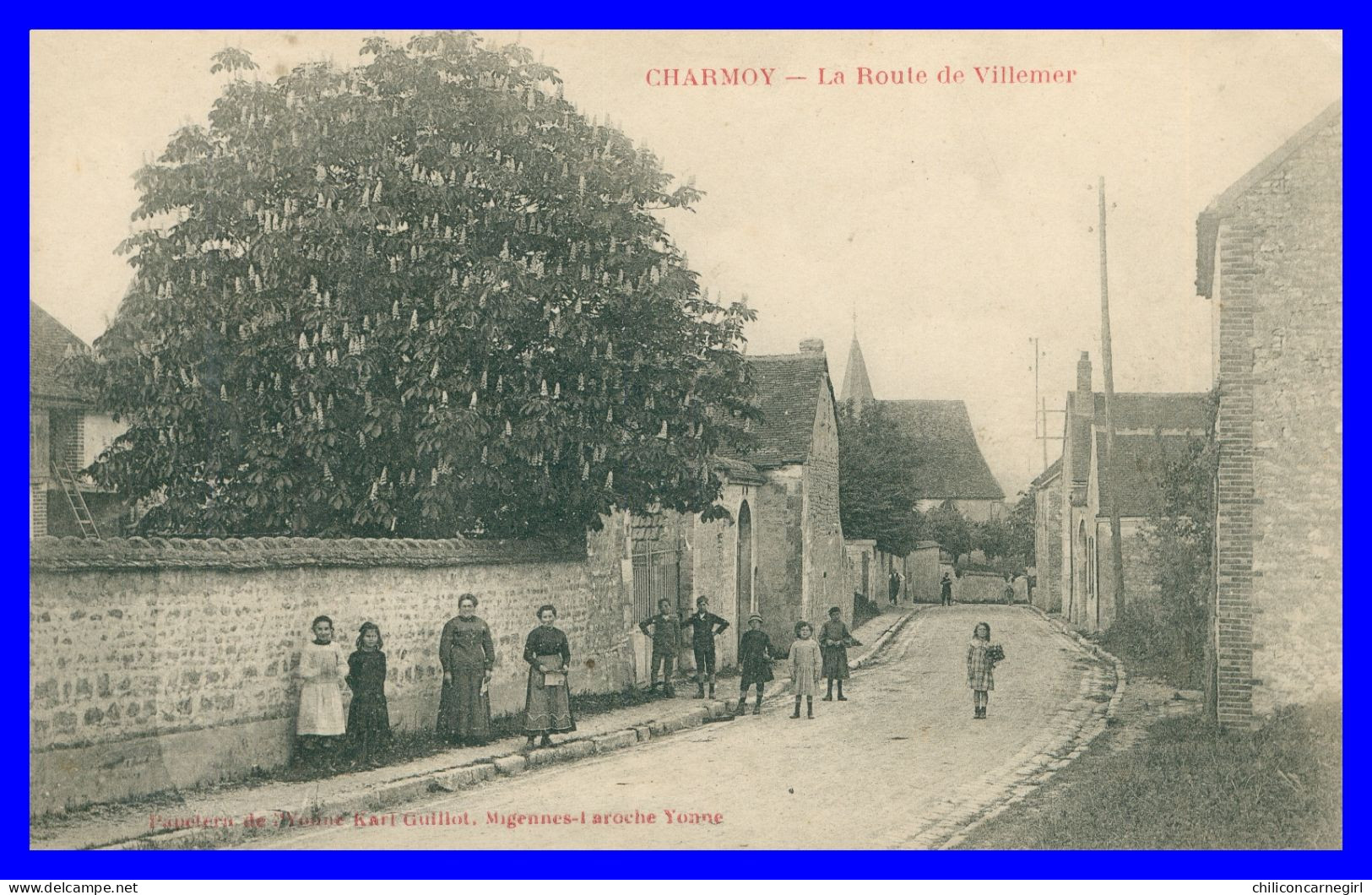 * CHARMOY - Route de Villemer - Enfants - Animée - Edit. KARL GUILLOT