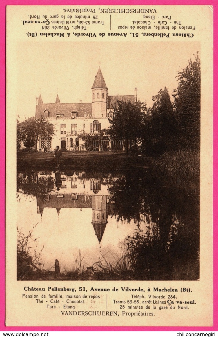 Château Pellenberg Machelen - Etang - Pension de Famille - Usine ca va seul - VANDERSCHUEREN Propriétaires - Edit. NELS