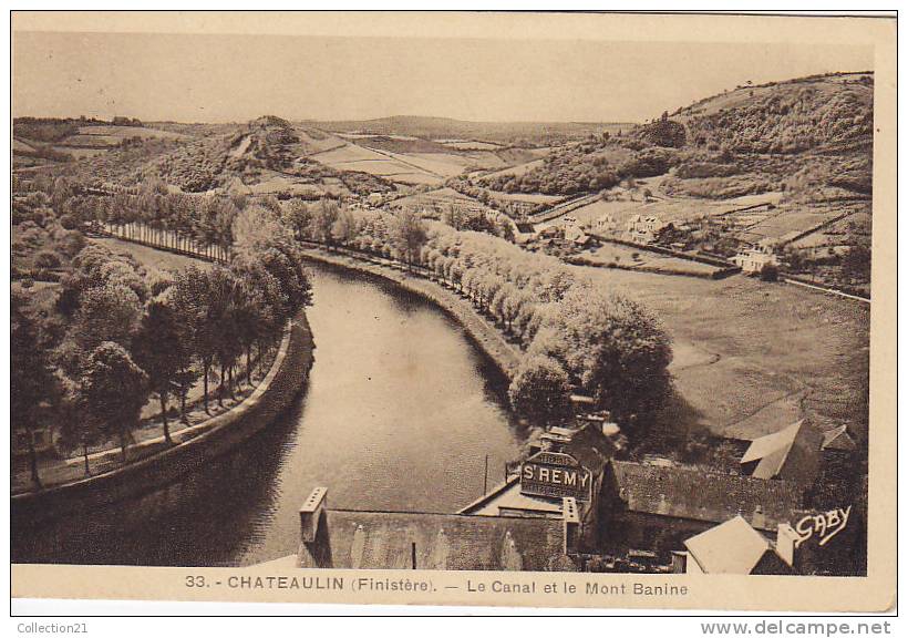 CHATEAULIN .... LE CANAL ET LE MONT BANINE