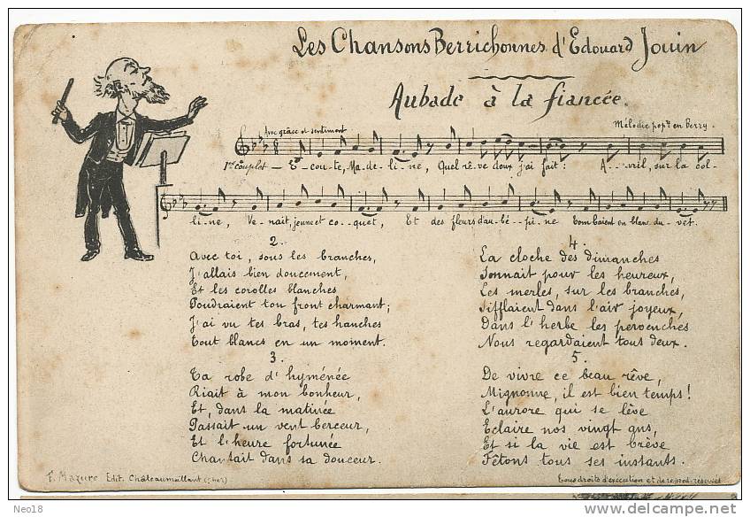 Chateaumeillant Les Chansons Berrichonnes d Edouard Jouin Berry Edit F. Mazure 1904