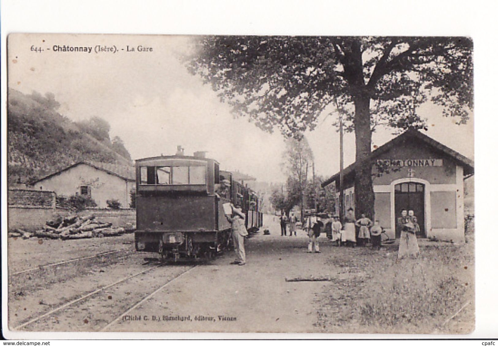 Châtonnay - La Gare (arrivée du tramway) / Editions Blanchard n°644