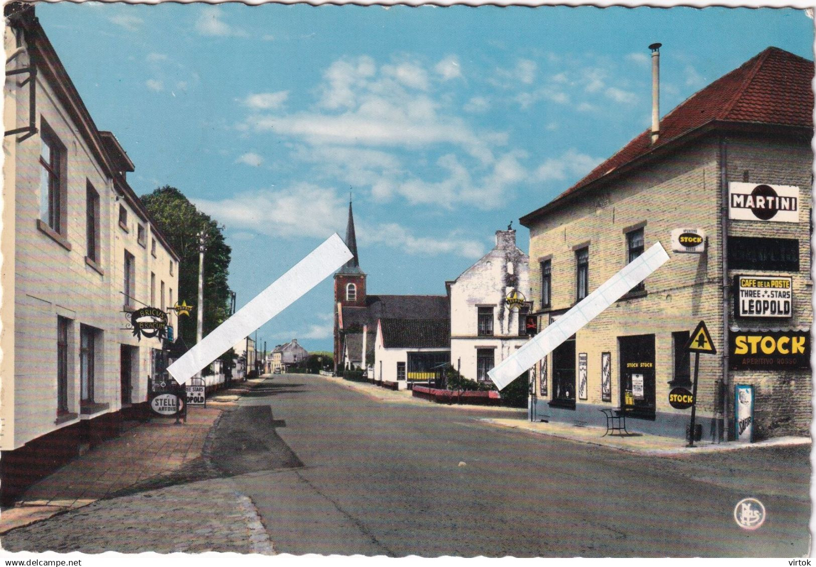 Chaumont-Gistoux : centre et eglise ( ecrit avec timbre  15 x 10.5 cm )  bier Leopold - Martine