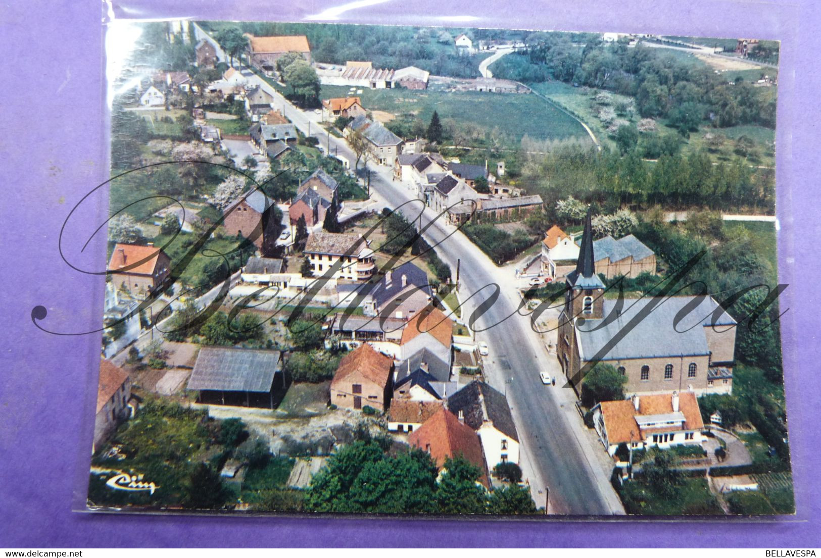 Chaumont-Gistoux Vue aérienne Chaussee de Huy.