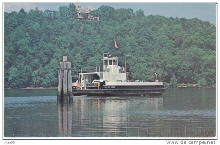 Chester and Hadlyme CT Connecticut, The Selden III Ferryboat, Connecticut River Ferry, c1970s/80s Vintage Postcard