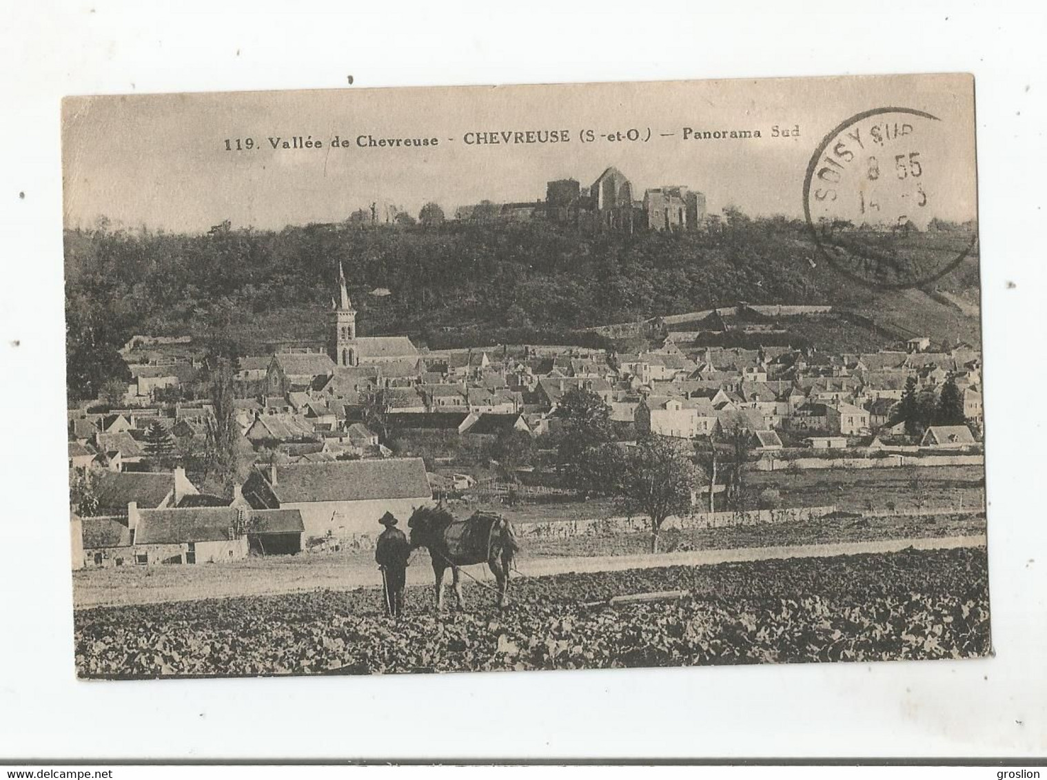 CHEVREUSE (S ET O) 119 VALLEE DE CHEVREUSE PANORAMA SUD (LABOUR A CHEVAL) 1935