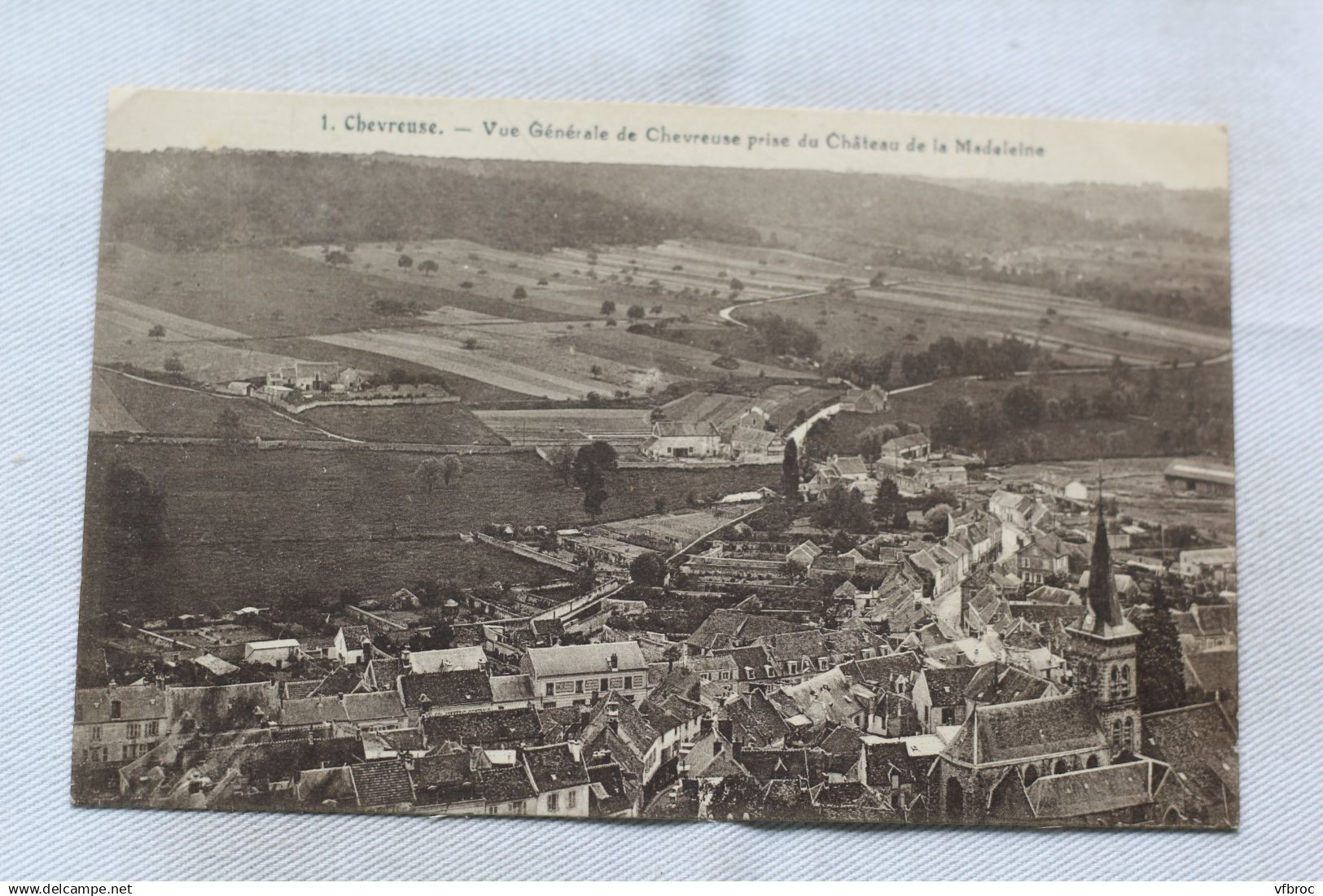 Chevreuse, vue générale de Chevreuse prise du château de la Madeleine, Yvelines 78