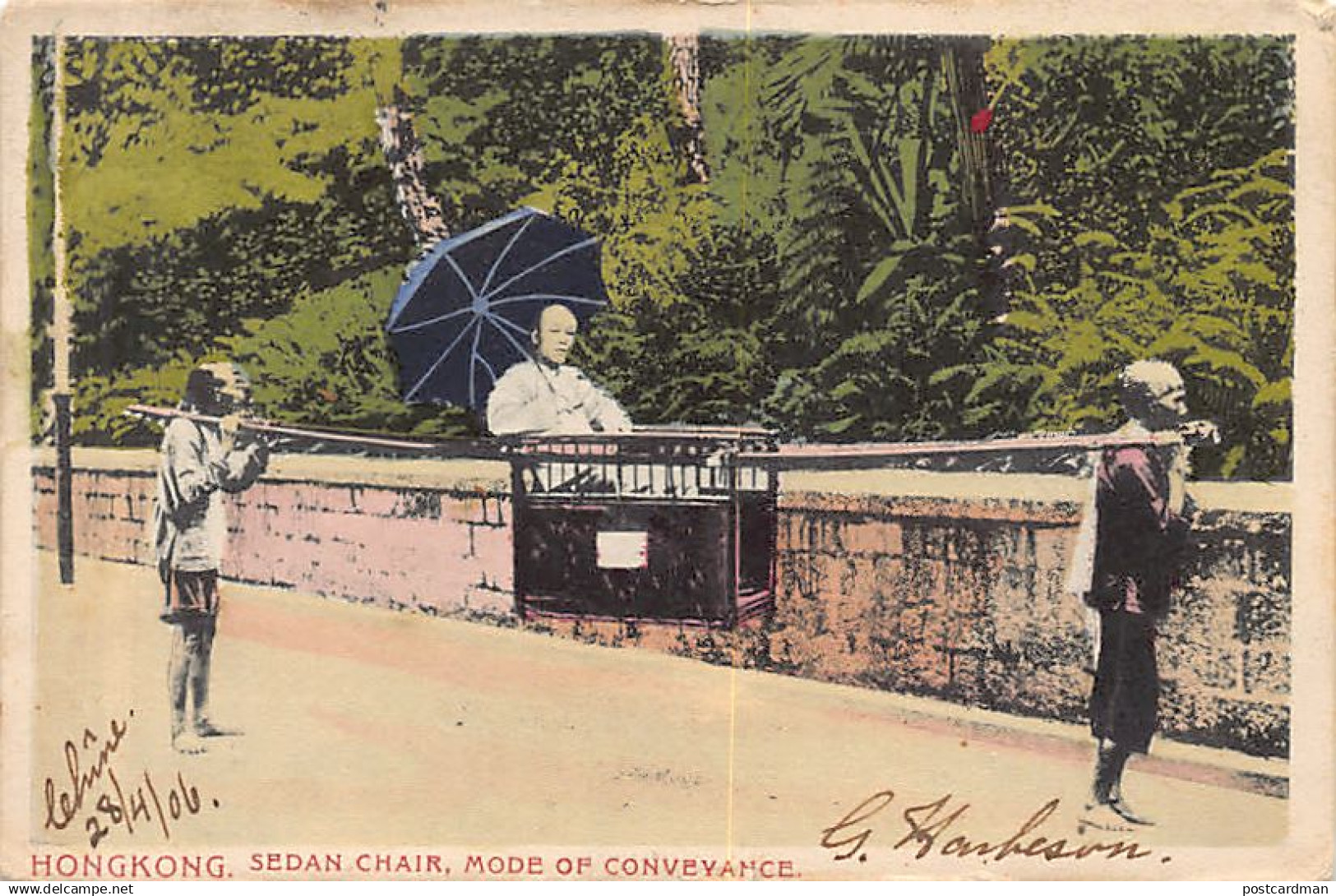 China - HONG KONG - Sedan Chair, Mode of Conveyance - Publ. Hong Kong Pictorial Postcard Co.