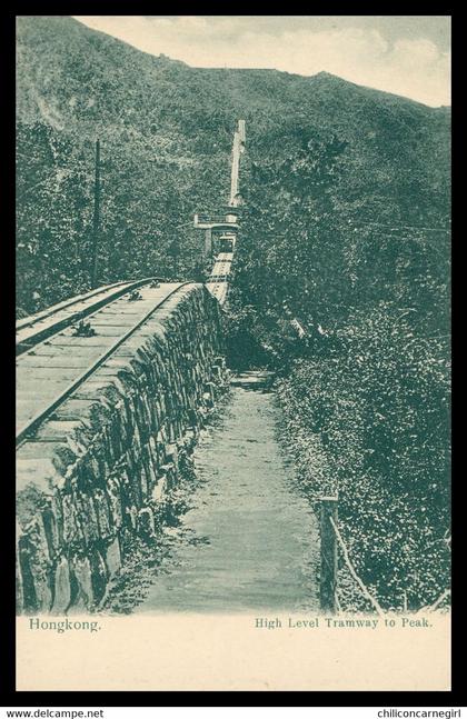 * HONGKONG - High Level Tramway to Peak - Tram - N° 4 - Edit. The Hongkong Pictorial Postcard