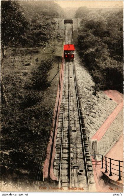 PC CPA CHINA, HONGKONG, PEAK TRAMWAY, VINTAGE POSTCARD (b14479)