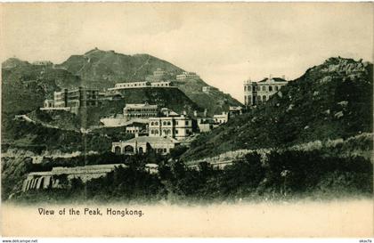 PC CPA CHINA, HONGKONG, VIEW OF THE PEAK, VINTAGE POSTCARD (b14517)