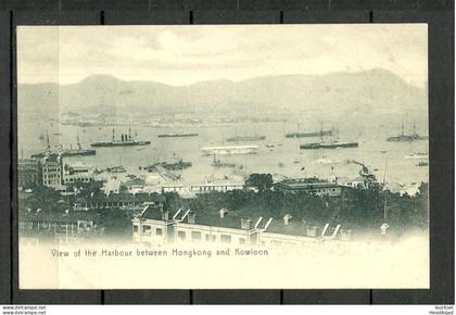 CHINA Hong Kong View of the Harbour between Hongkong and Kowloon Published by M. Sternberg Hong Kong, unused