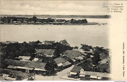 CPA Kambodscha, La Pointe de Chery, Changouaw, Le Tonles-Sap et le Mekong