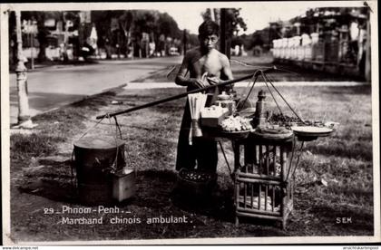 CPA Phnom Penh Kambodscha, Marchand chinois ambulant