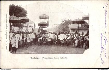 CPA Phnom Penh Kambodscha, Procession du Prince Matchate