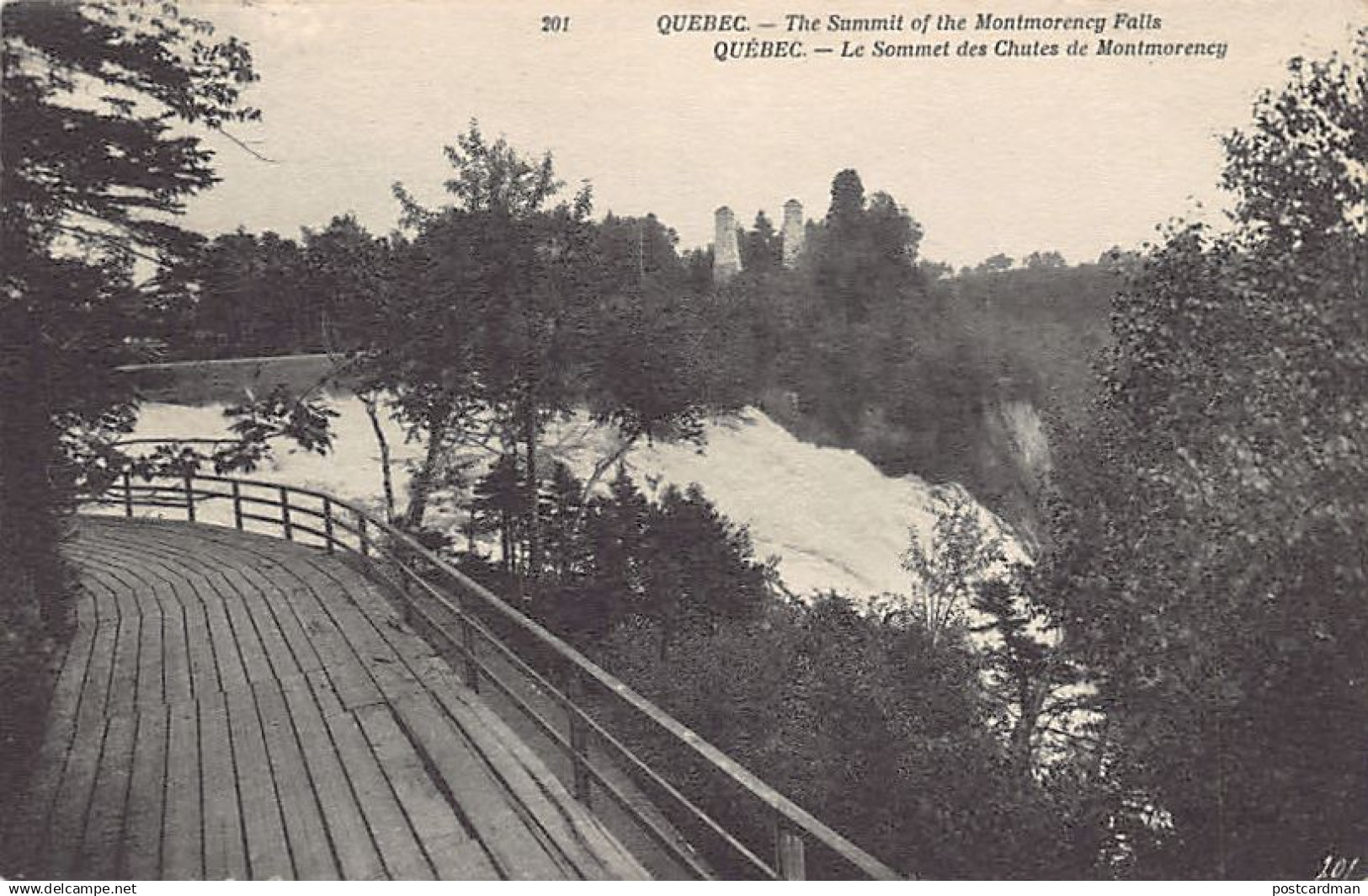 Chutes de Montmorency (P.Q.) Le sommet - Ed. Neurdein ND Phot. 201